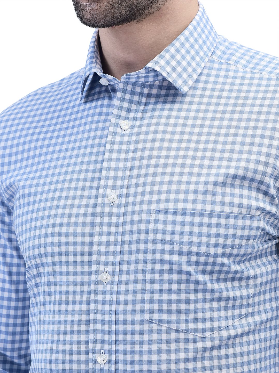 Gingham Blue Check Shirt – AF00007RT